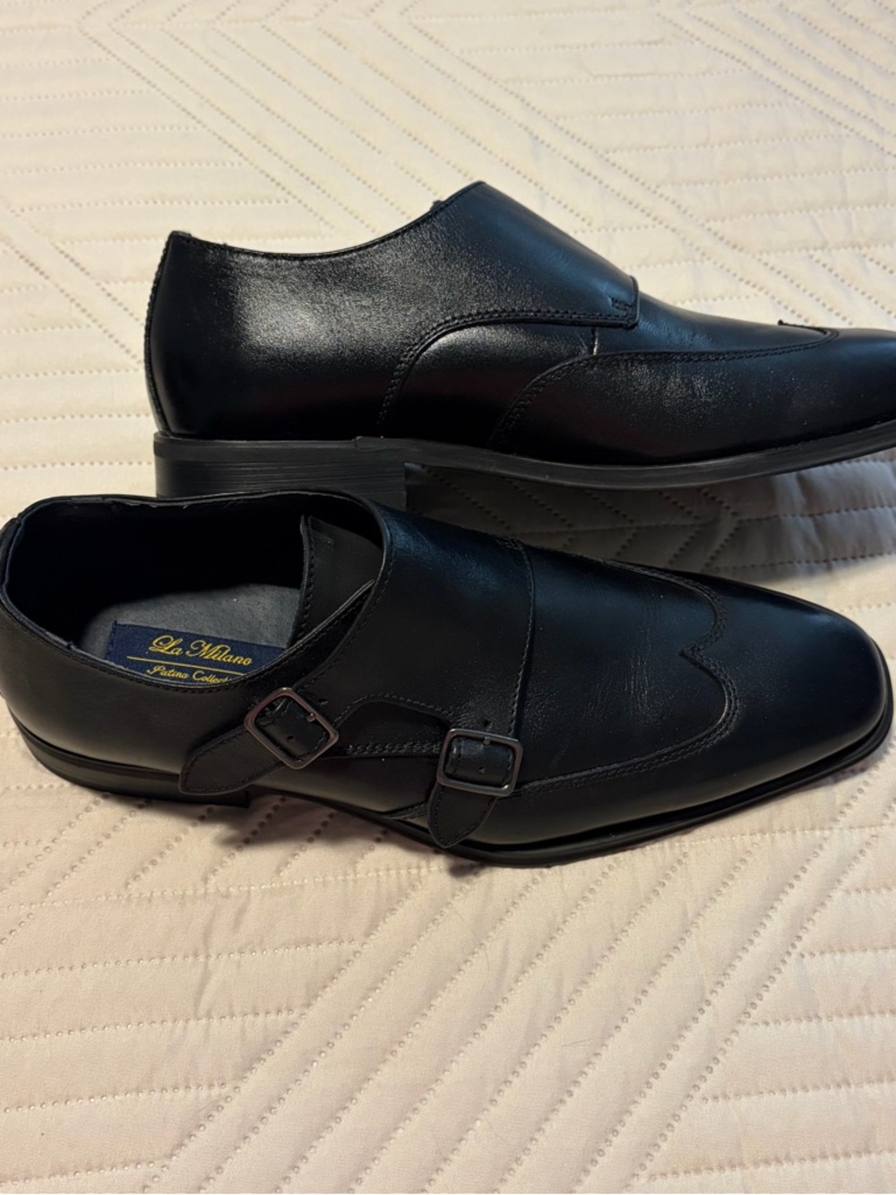 Milano Black Leather Slip-On Loafers - Patina Collection